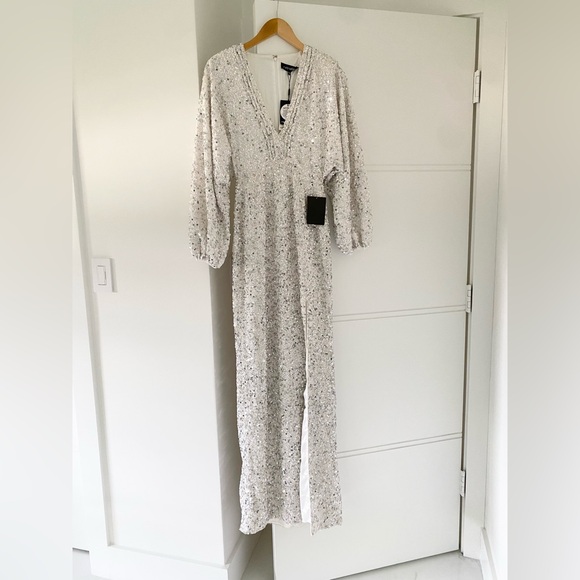 Retrofête CAMILLE SEQUIN EMBELLISHED MAXI DRESS GOWN - Picture 7 of 10